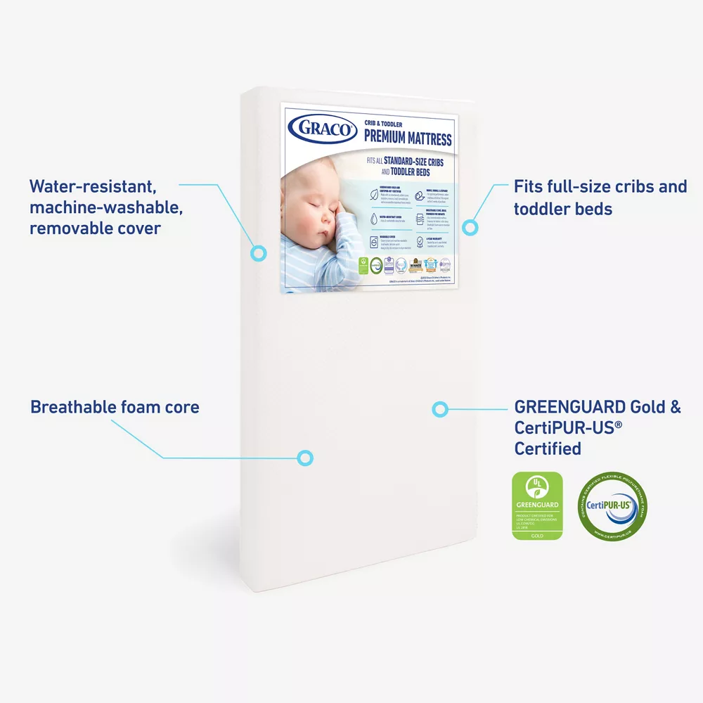Premium Foam Crib and Toddler Mattress - Image 8