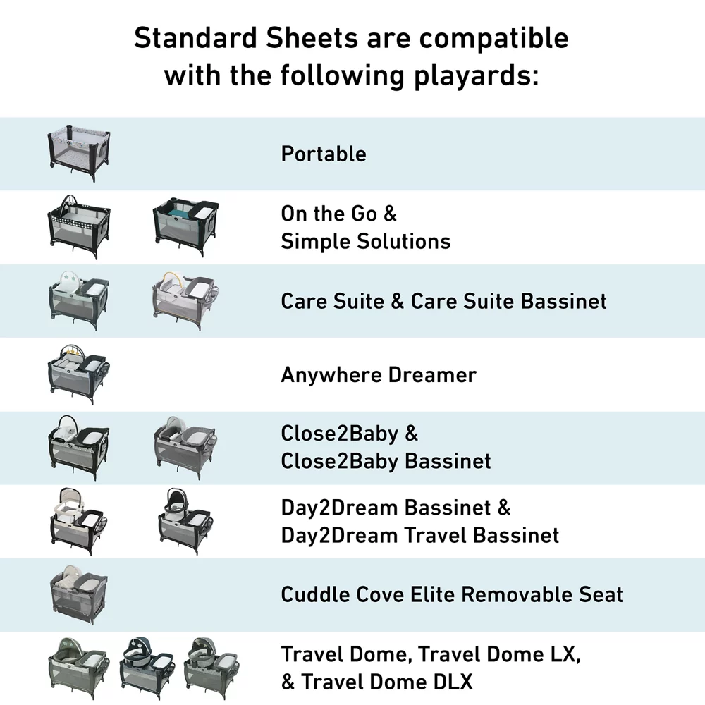 Pack ??n Play? Playard Fitted Sheets, 2 Pack - Image 3