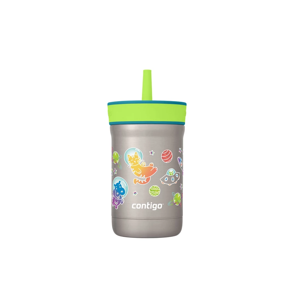 Contigo? Kids Leighton Spill-Proof Stainless Steel Tumbler with Straw, 12oz.