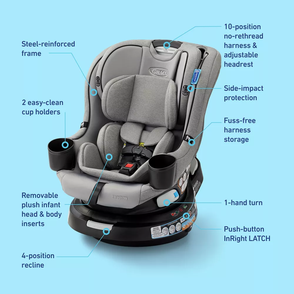 EasyTurn? 360 2-in-1 Rotating Convertible Car Seat - Image 13