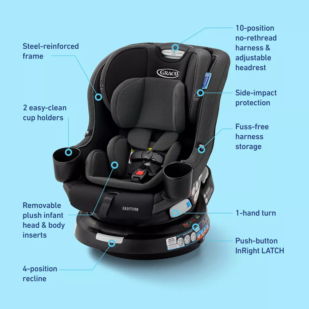 EasyTurn? 360 2-in-1 Rotating Convertible Car Seat - Image 8